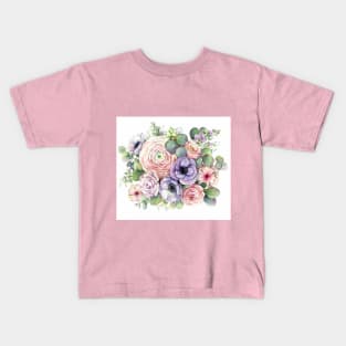 Anemones and roses Kids T-Shirt